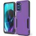 Motorola Moto G Stylus 4G 2022 Case Heavy Duty Non Slip Dual Layer Shockproof Cover Rugged Protective Armor Tough Military Grade Dual Layer Hard Shell & TPU Silicone Bumper with Grip Purple