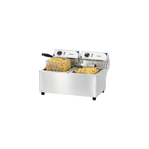 Fritteuse 2 x 7L mit Ablasshahn CFE72B Casselin