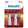 Philips Philr14 Battery, Power Alkaline C 2Pk