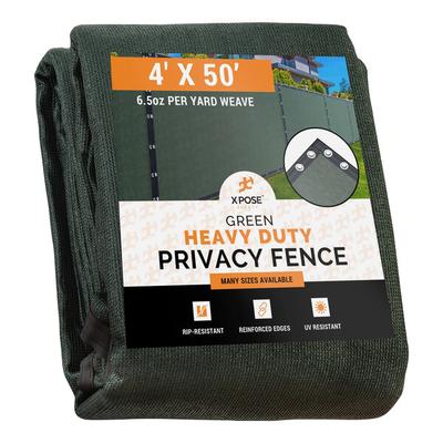 Xpose Safety 4' x 50' Green Heavy-Duty 6.5 oz. Mesh Privacy Fence PS-450G