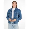 Jeansjacke CALVIN KLEIN JEANS "ARCHIVAL DENIM JACKET" Gr. XS (34), blau (denim medium) Damen Jacken Jeansjacken