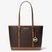 Michael Kors Bags | Michael Kors Jet Set Travel Small Logo Top-Zip Tote Bag Brown Signature | Color: Brown/Gold | Size: 14.75”W X 10”H X 5.5”D