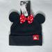 Disney Accessories | Disney Minnie Mouse Beanie | Color: Black/Red | Size: Os