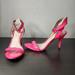 Jessica Simpson Shoes | Jessica Simpson Barbie Pink Strappy Patent Leather Stillettos Heels Size 7m Nwob | Color: Pink | Size: 7