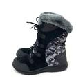 Columbia Shoes | Columbia Black & Gray Camo Waterproof Suede Leather Faux Fur Trim Winter Boots | Color: Black/Gray | Size: 8