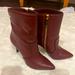 Michael Kors Shoes | Michael Kors Burgundy Ankle Boots/Bootie. Size 6 . Used Once | Color: Red | Size: 6