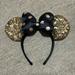 Disney Accessories | Disney Gold And Black Minnie Ears | Color: Black/Gold | Size: Os