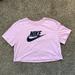 Nike Tops | Nike Sportswear Essential Women’s Cropped Logo T-Shirt Size S | Color: Pink | Size: S