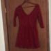 Jessica Simpson Dresses | Jessica Simpson Red Lace Long-Sleeve Dress - Size Medium | Color: Red | Size: M