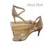 Michael Kors Shoes | *Host Pick* Michael Kors Ava Mid Sandal 3.5" Heels Glitter Mesh Sand/Gold Color | Color: Gold | Size: 11