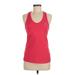 Adidas Active Tank Top: Red Solid Activewear - Women's Size Medium