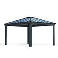 Palram Dallas 4300 Gartenpavillon 3x4 : Höchst Widerstandsfähig, Hardtop Pavillon. Robuste Konstruktion aus Aluminium mit isoliertem Dach aus Polycarbonat. Ideal als freistehende Überdachung.