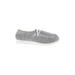 Flats: Gray Color Block Shoes - Women's Size 39 - Almond Toe