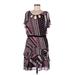 Nine West Casual Dress: Purple Print Dresses - Women's Size 6