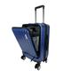 Panana Lightweight 20" Carry On Hand Cabin Luggage Durable Hard Shell PP Suitcase Trolley Travel Case with 4 Wheels, Blue, Luggage With Spinner Wheels