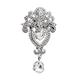 Brooches Women Large Flower Bridal Crown Crystal Rhinestone Brooch Pin Jewelry Charm Gifts