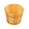 Natural Wooden Footbath Bucket,Wooden Barrels Pedicure Basin 30Cm High Foot Pub Fir Foot Bath Barrel Single Side Flat Foot Bath Basin Health Wood Foot Bath Barrel Middle-Aged and Elderly Health