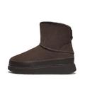 Fitflop Women's Gen-FF Ultra-Shearling Mini Boot Ankle, Chocolate Brown, 4 UK