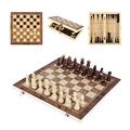 PacuM Chess Game Set Chess Set Chess Board Set Chess Set，Folding Storage Wooden Chess Board Sets，Board Game 3 in 1 Chess for Adults and ，Wooden Chess Pieces，5 Sizes to Chose. Ches Chess (Size : 13.4*