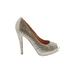 Badgley Mischka Heels: Pumps Stiletto Cocktail Gold Shoes - Women's Size 7 1/2 - Round Toe