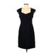 Connected Apparel Casual Dress - Sheath: Black Print Dresses - Women's Size 8