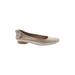 Bernardo Flats: Slip-on Chunky Heel Casual Tan Print Shoes - Women's Size 8 - Almond Toe