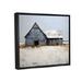 August Grove® Winter Country Barn - Floater Frame Print on Canvas in Gray | 25 H x 31 W x 1.7 D in | Wayfair 3DC1C40B69534F85B61DBD1A83465D79