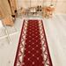 Red 2'7" x 39' Area Rug - Charlton Home® Runner Dariany Area Rug w/ Non-Slip Backing 468.0 x 31.0 W, Rubber | Wayfair