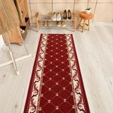 Red 2'7" x 13' Area Rug - Charlton Home® Runner Dariany Area Rug w/ Non-Slip Backing 156.0 x 31.0 W, Rubber | Wayfair