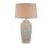 Gracie Oaks Aleksah Alabaster Table Lamp Alabaster/Linen, Crystal in Brown | 30.5 H x 17 W x 17 D in | Wayfair B42722FE4798447BAD26B3A2CB18EFED