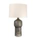 Dakota Fields Clidy Alabaster Table Lamp Alabaster/Linen, Crystal in Gray | 25.5 H x 15 W x 15 D in | Wayfair 24540ED228954FE8953CCFB71F7A3A7C