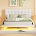 Ivy Bronx Kieshia Upholstered Platform Bed Metal in Brown | 40 H x 67 W x 85.8 D in | Wayfair 8B3DF85265554AD8B1BCD694EA9C478B