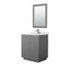 Wyndham Collection Icon 30 Inch Single Bathroom Vanity In Dark Blue, Carrara Cultured Marble Countertop, Undermount Square Sink, Brushed Nickel Trim | Wayfair