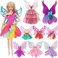 Vêtements Barbies ElfQueen Belle Robe Ailes de Papillon Colorées 11.8 Pouces 28 cm Vêtements