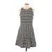 Ann Taylor LOFT Cocktail Dress - A-Line: Gray Aztec or Tribal Print Dresses - Women's Size 6