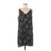 Topshop Casual Dress - Shift: Black Animal Print Dresses - Women's Size 8