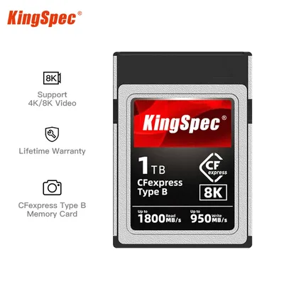 KingSpec-Carte mémoire flash CFexpress Type B jusqu'à 128 MBumental RAW 4K/8K PCIe Gen3x2 256