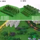 Modèle de train l'inventaire en plastique paysage d'arbre bricolage extérieur bâtiment de chemin