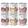 Set prova misto! Wolf of Wilderness Senior umido per cane - 6 x 800 g: 2x Pollame con Manzo, 2x Pollame con Maiale, 2x Pollame con Pollo