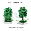 141 PCS MOC Bright Green Tree Model Building Block Creative City Street Garden Scene piante