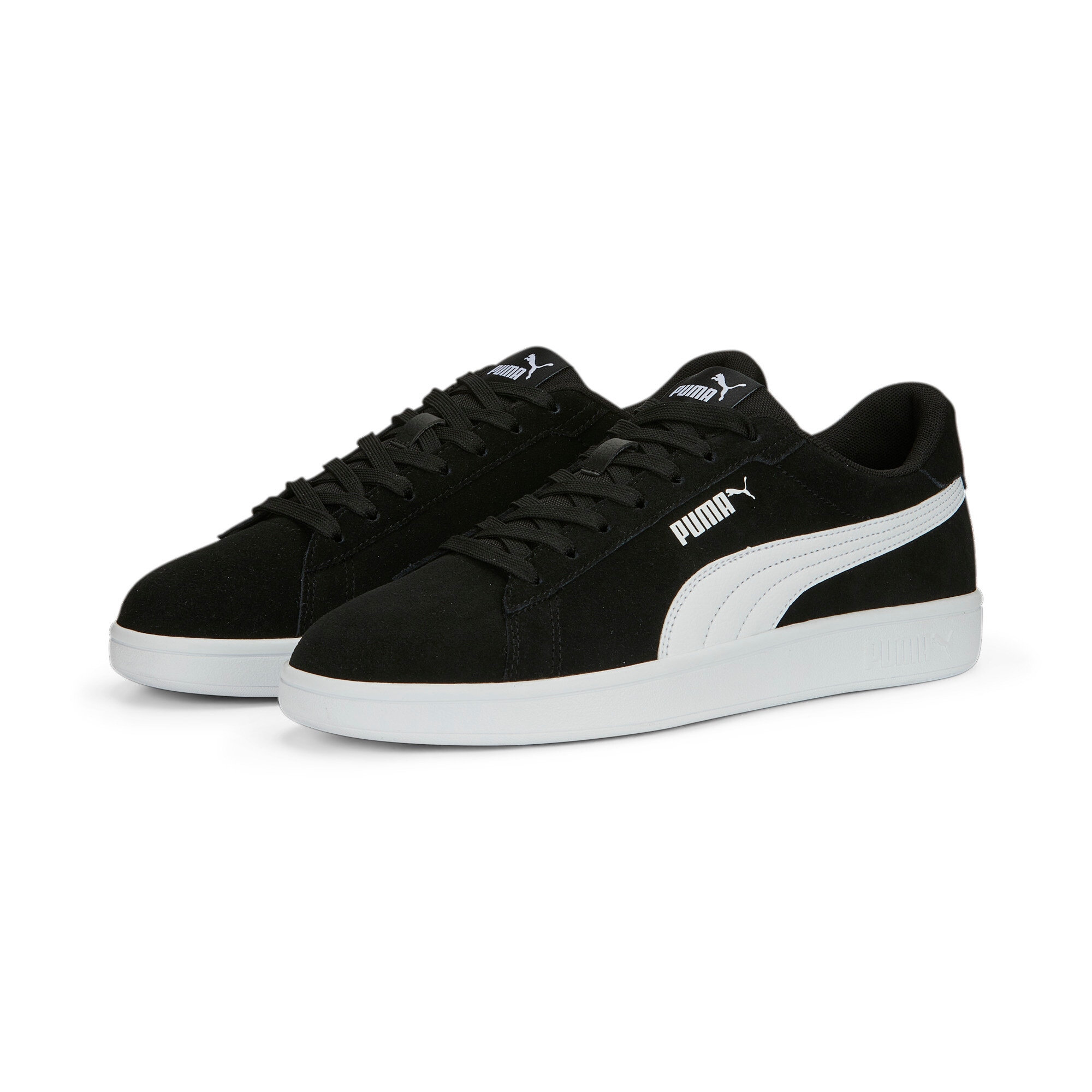 Sneaker PUMA "SMASH 3.0", Damen, Gr. 44,5, schwarz-weiß (puma schwarz, puma weiß), unifarben, Schuhe Sneaker