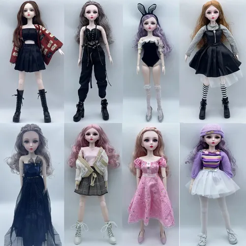 Neue Mode 1/3 bjd Puppe 60cm Puppe ganze Puppe und Kleidung Set Multi Joint bewegliche Puppe Mädchen