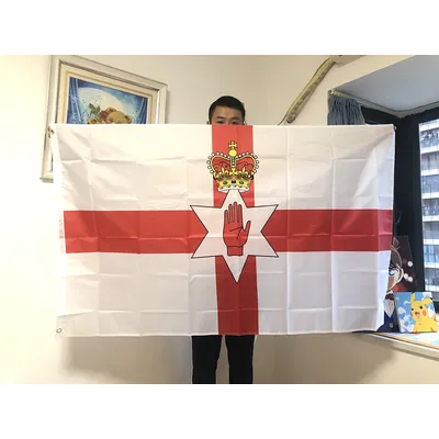 Himmel Flagge Nordirland Flagge 90x150cm 3 x5fts hochwertige Polyester hängen Nordirland Flagge nord Image