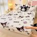 Sanrio Mymelody Kuromi Cinnamoroll Milk Fleeced Bed Head Single Sheet Cartoon Children s Bed Cover Nonslip Mattress Cover Female