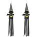 2 Pack Halloween Windshield Flag Windsock Home Decorations Skeleton for Outdoors Yard Ghosts