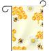 Hand Painted Honeycomb with Bees-01 Pattern Garden Banners: Outdoor Flags for All Seasons Waterproof and Fade-Resistant Perfect for Outdoor Settings