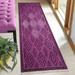 Casavani Hand Block Printed Purple Cotton Dhurrie Hallway Stair Runner Rug Outdoor Patio Rug 4x10 feet