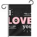 I Love You Pattern Garden Banners: Outdoor Flags for All Seasons Waterproof and Fade-Resistant Perfect for Outdoor Settings