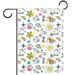 Graffiteing Handwriting Paint Umbrella Sun Dot Pattern Garden Banners: Outdoor Flags for All Seasons Waterproof and Fade-Resistant Perfect for Outdoor Settings