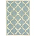 Havenside Home Style Haven Pelican Faded Lattice Blue/Ivory Mixed Pile Indoor/ Outdoor Rug by Blue/Ivory 6 7 x 9 6 6 x 9 Outdoor Indoor Patio